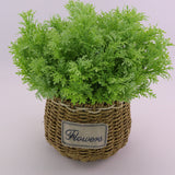 Vanilla Bunch Artificial Plant Grass Bouquet Home Wedding Decor White Green