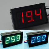 Max 3 Wire Digital Display Volt Voltage Meter Voltmeter Car Motor 0.56'' Green