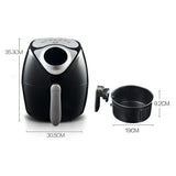 Max Electric Air Fryer Deep Fat Free Frying Healthy No Oil Cooker EU Plug Black