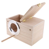 Max Wooden Wild Bird Nest Box Nesting Feeding Feeder Station House & Stick S