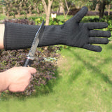Max Cut Proof Protector Bracers Arm Hands Guards Steel Wire Long Gloves Black