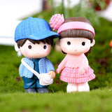 Max Miniature Couples Fairy Garden Micro Landscape Bonsai Pot Decor Standing