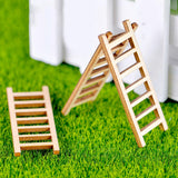 Max Maxb Micro Landscape Decor Wood Ornament Garden DIY Crafts 10pcs Ladders