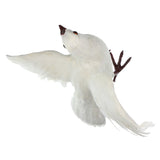 Max Maxb Artificial Feathered Pigeon Bird Yard Figurine Decor Bird #3 White Flying