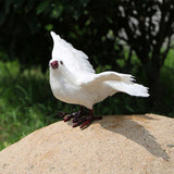 Max Maxb Artificial Feathered Pigeon Bird Yard Figurine Decor Bird #3 White Flying