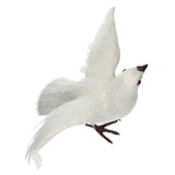 Max Maxb Artificial Feathered Pigeon Bird Yard Figurine Decor Bird #3 White Flying