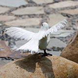 Max Maxb Artificial Feathered Pigeon Bird Yard Figurine Decor Bird #3 White Flying