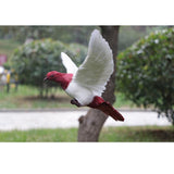 Max Artificial Feathered Pigeon Bird Yard Figurine Decor Bird #5 Red Flying