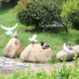 Max Artificial Feathered Pigeon Bird Yard Figurine Decor Bird #5 Red Flying