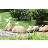 Max Artificial Feathered Pigeon Bird Yard Figurine Decor Bird #5 Red Flying