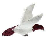 Max Artificial Feathered Pigeon Bird Yard Figurine Decor Bird #5 Red Flying