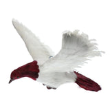 Max Artificial Feathered Pigeon Bird Yard Figurine Decor Bird #5 Red Flying