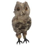 Max Artificial Owl Bird Feather Realistic Taxidermy Home Garden Decor Brown #1