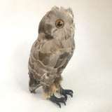 Max Artificial Owl Bird Feather Realistic Taxidermy Home Garden Decor Brown #1