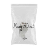 Max Artificial Owl Bird Feather Realistic Taxidermy Home Garden Decor White #1