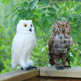 Max Artificial Owl Bird Feather Realistic Taxidermy Home Garden Decor White #1