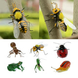 Max Bee Statues Miniature Outdoor Grassland Ornament Realistic Insect Figurines