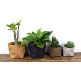 Max Washable Kraft Paper Bag Plant Flowers Pot Storage Bag 13x13x23cm Silver