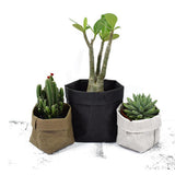 Max Washable Kraft Paper Bag Plant Flowers Pot Storage Bag 13x13x23cm Silver