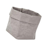 Max Washable Kraft Paper Bag Plant Flower Pot Storage Bag 15x15x28cm Grey