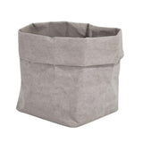 Max Washable Kraft Paper Bag Plant Flower Pot Storage Bag 15x15x28cm Grey