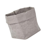 Max Washable Kraft Paper Bag Plant Flower Pot Storage Bag 15x15x28cm Grey