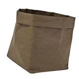 Max Washable Kraft Paper Bag Plant Flower Pot Storage Bag 15x15x28cm Olive Green