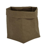Max Washable Kraft Paper Bag Plant Flower Pot Storage Bag 15x15x28cm Olive Green