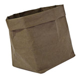 Max Washable Kraft Paper Bag Plant Flower Pot Storage Bag 15x15x28cm Olive Green