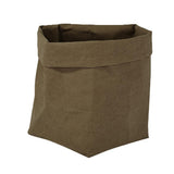 Max Washable Kraft Paper Bag Plant Flower Pot Storage Bag 15x15x28cm Olive Green