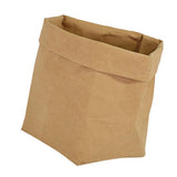 Max Washable Kraft Paper Bag Plant Flower Pot Storage Bag 13x13x23cm Brown