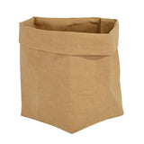 Max Washable Kraft Paper Bag Plant Flower Pot Storage Bag 13x13x23cm Brown
