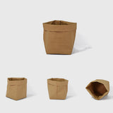 Max Washable Kraft Paper Bag Plant Flower Pot Storage Bag 25x25x40cm Brown