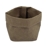 Max Washable Kraft Paper Storage Bag Succulent Plant Pot 8x8x15cm Olive Green