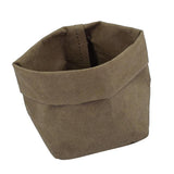 Max Washable Kraft Paper Storage Bag Succulent Plant Pot 10x10x20cm Olive Green