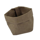 Max Washable Kraft Paper Storage Bag Succulent Plant Pot 10x10x20cm Olive Green