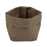 Max Washable Kraft Paper Storage Bag Succulent Plant Pot 10x10x20cm Olive Green