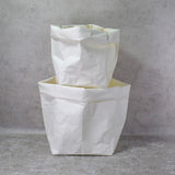 Max Washable Kraft Paper Bag Plant Flowers Pot Storage Bag White 8x8x15cm