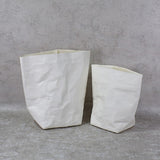 Max Washable Kraft Paper Bag Plant Flowers Pot Storage Bag White 8x8x15cm