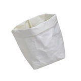 Max Washable Kraft Paper Bag Plant Flowers Pot Storage Bag White 8x8x15cm