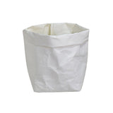Max Washable Kraft Paper Bag Plant Flowers Pot Storage Bag White 10x10x20cm