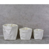 Max Washable Kraft Paper Bag Plant Flowers Pot Storage Bag White 10x10x20cm