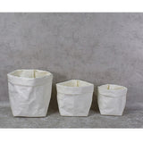 Max Washable Kraft Paper Bag Plant Flowers Pot Storage Bag White 20x20x35cm