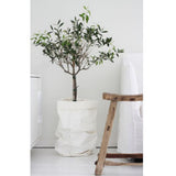 Max Washable Kraft Paper Bag Plant Flowers Pot Storage Bag White 20x20x35cm