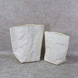 Max Washable Kraft Paper Bag Plant Flowers Pot Storage Bag White 20x20x35cm