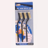 Max 3pcs Handy Wire Brush Tools Cleaning Polish Plastic Handle  Brass