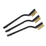 Max 3pcs Handy Wire Brush Tools Cleaning Polish Plastic Handle  Brass