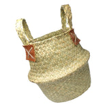 Max StrawWoven Flower Pot Vase Basket Green Plant Holder 36x32cm Natural