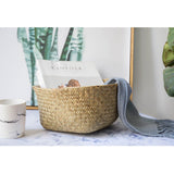 Max StrawWoven Flower Pot Vase Basket Green Plant Holder 45x38cm Natural