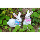 Max Micro Landscape Decor Resin Ornament Garden DIY Crafts Pair of Rabbit #1